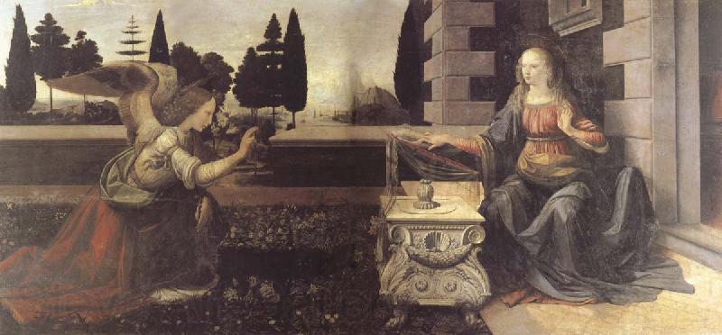 Leonardo  Da Vinci The Annunciation France oil painting art